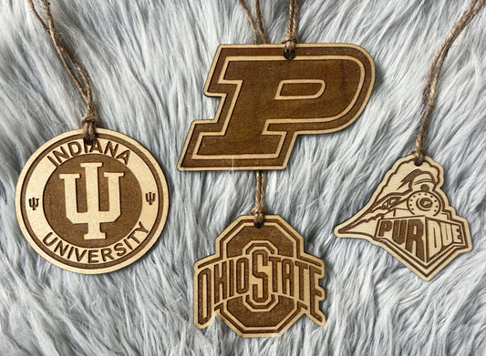 Personalized College Team Ornaments